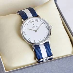 NEW KAPTEN & SON unisex - campina watch in darkblue/silver
